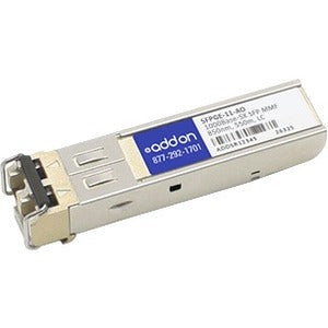 AddOn Riverstone SFPGE-11 Compatible TAA Compliant 1000Base-SX SFP Transceiver (MMF, 850nm, 550m, LC) - SFPGE-11-AO