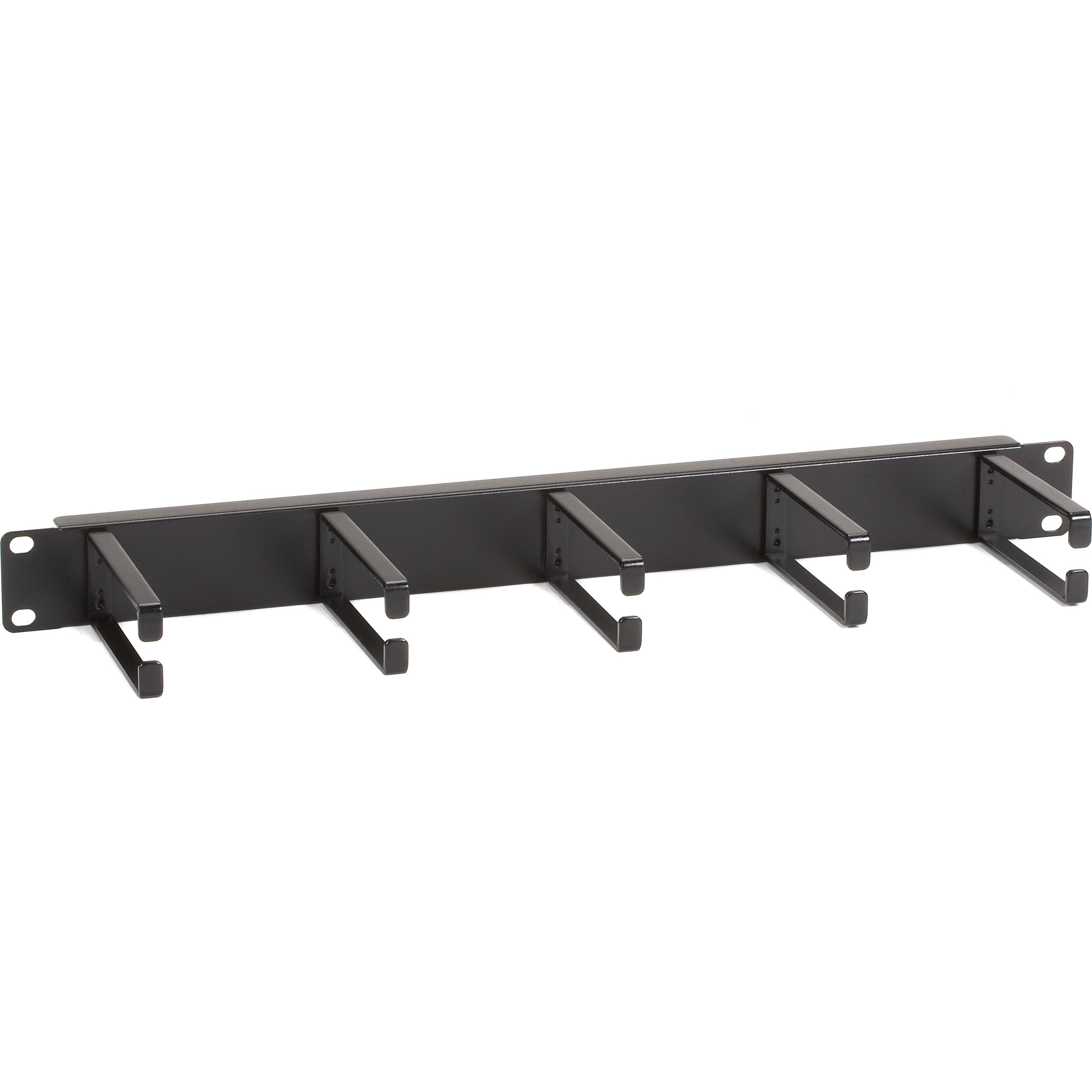 Black Box Horizontal IT Rackmount Cable Manager - 1U, 19" , Single-Sided, Black - 37803-R2