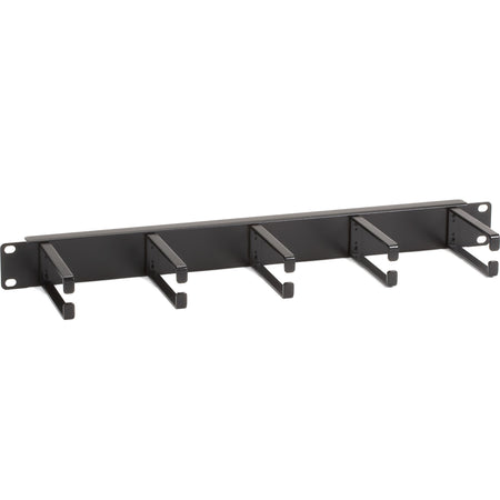 Black Box Horizontal IT Rackmount Cable Manager - 1U, 19" , Single-Sided, Black - 37803-R2