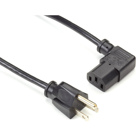 Black Box Power Cord - NEMA 5-15P to IEC-60320-C13 (Right-Angle), 6-ft. - EPXR13