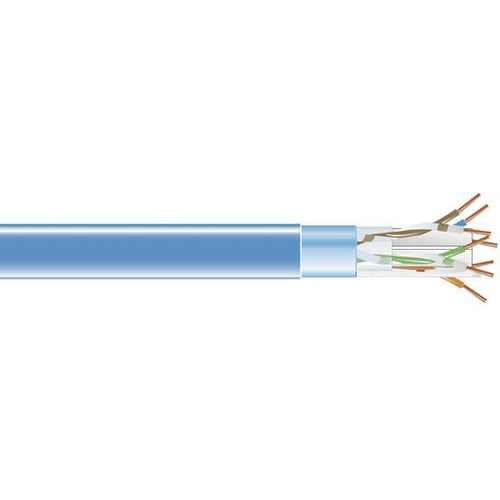 Black Box CAT6 400-MHz Solid Bulk Cable F/UTP CMP Plenum BL 1000FT Spool - EVNSL0611A-1000