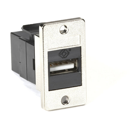 Black Box Panel Mount USB Coupler Type A Female/Type B Female Black - FMT1050