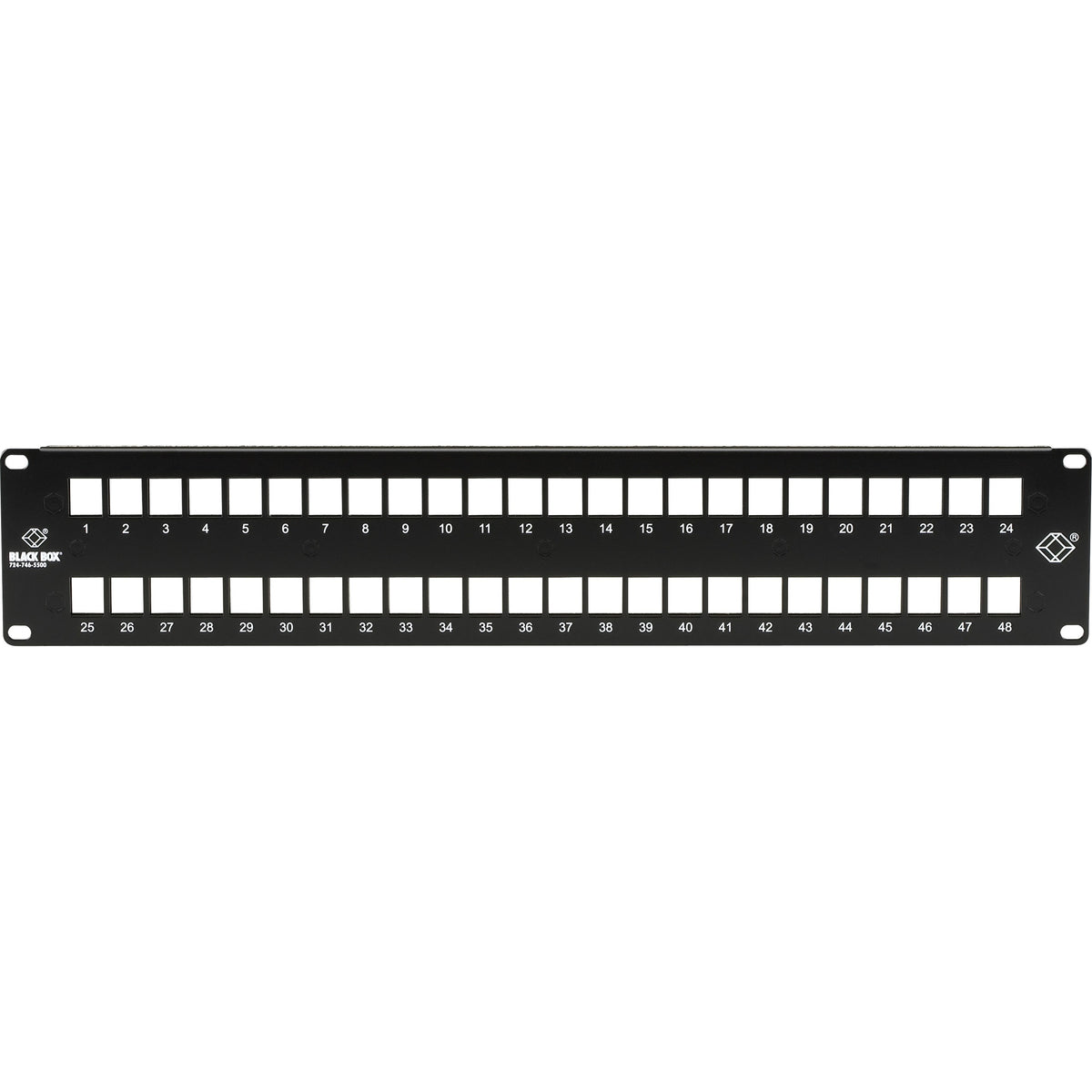 Black Box Multimedia Patch Panel - 2U, 48-Port - JPMT1048A