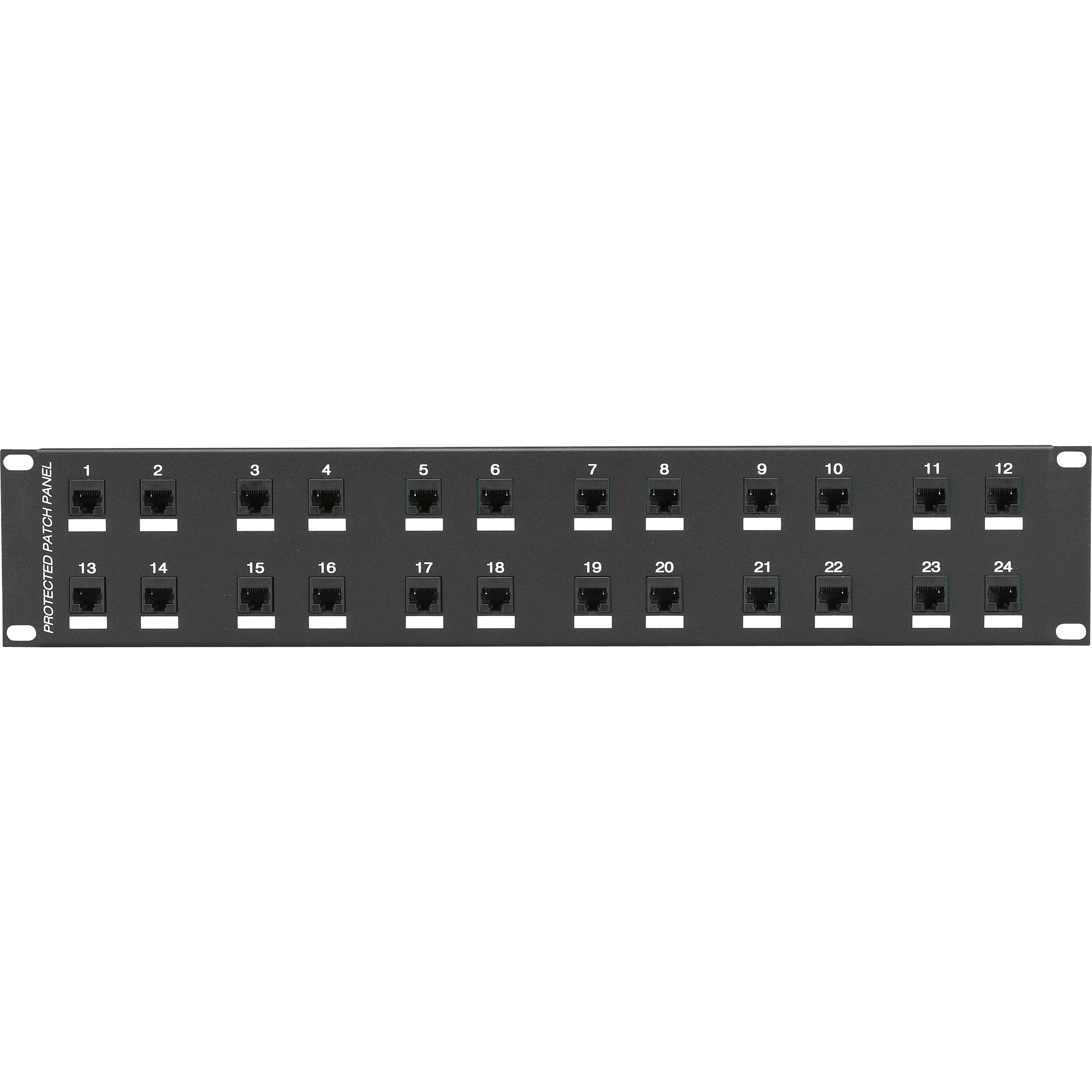 Black Box CAT6 Surge-Protected Patch Panel - 2U, 24-Port - JSM114A