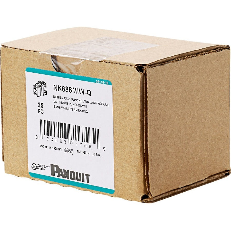 PANDUIT NetKey Cat.6 UTP Jack Module - NK688MBL-Q