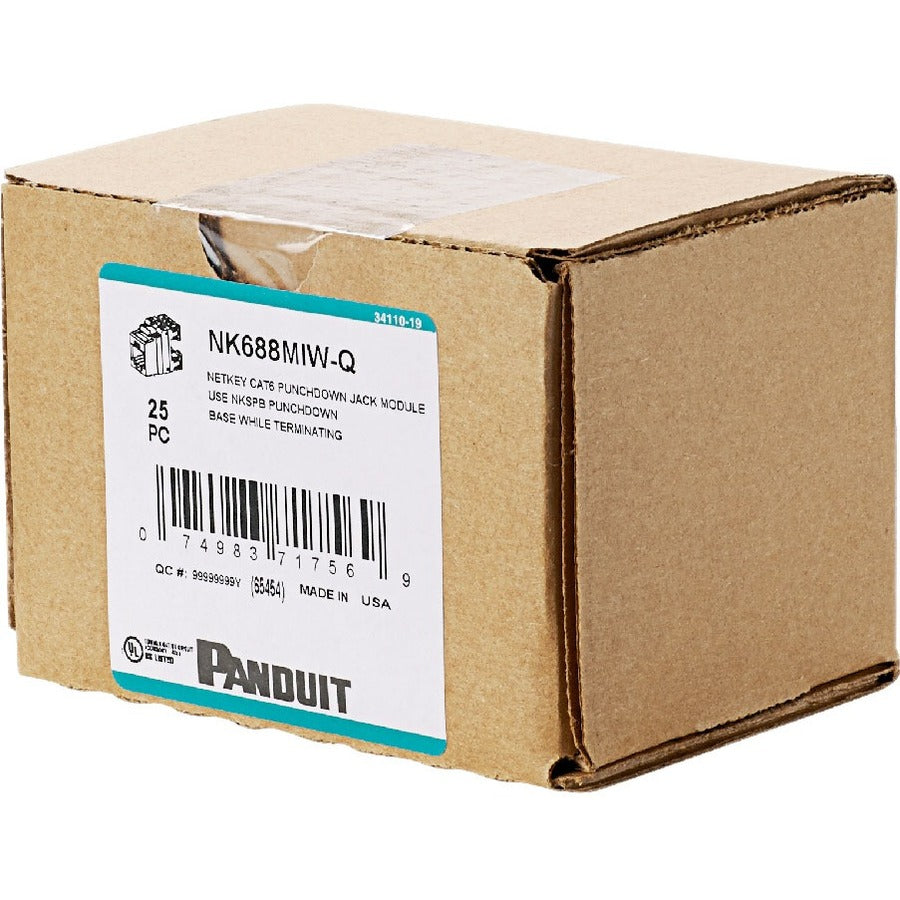 PANDUIT NetKey Cat.6 UTP Jack Module - NK688MGR-Q