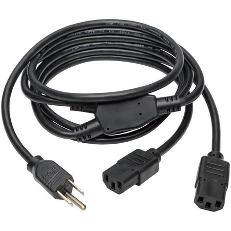 Tripp Lite by Eaton Y Splitter Power Cable NEMA 5-15P to 2x C13 - 10A 125V 18 AWG 6 ft. (1.83 m) Black - P006-006-2
