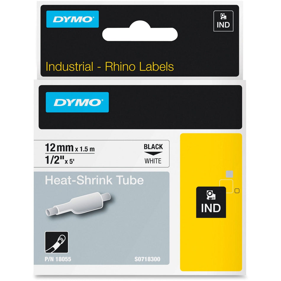 Dymo White Heat Shrink Tube - 18055