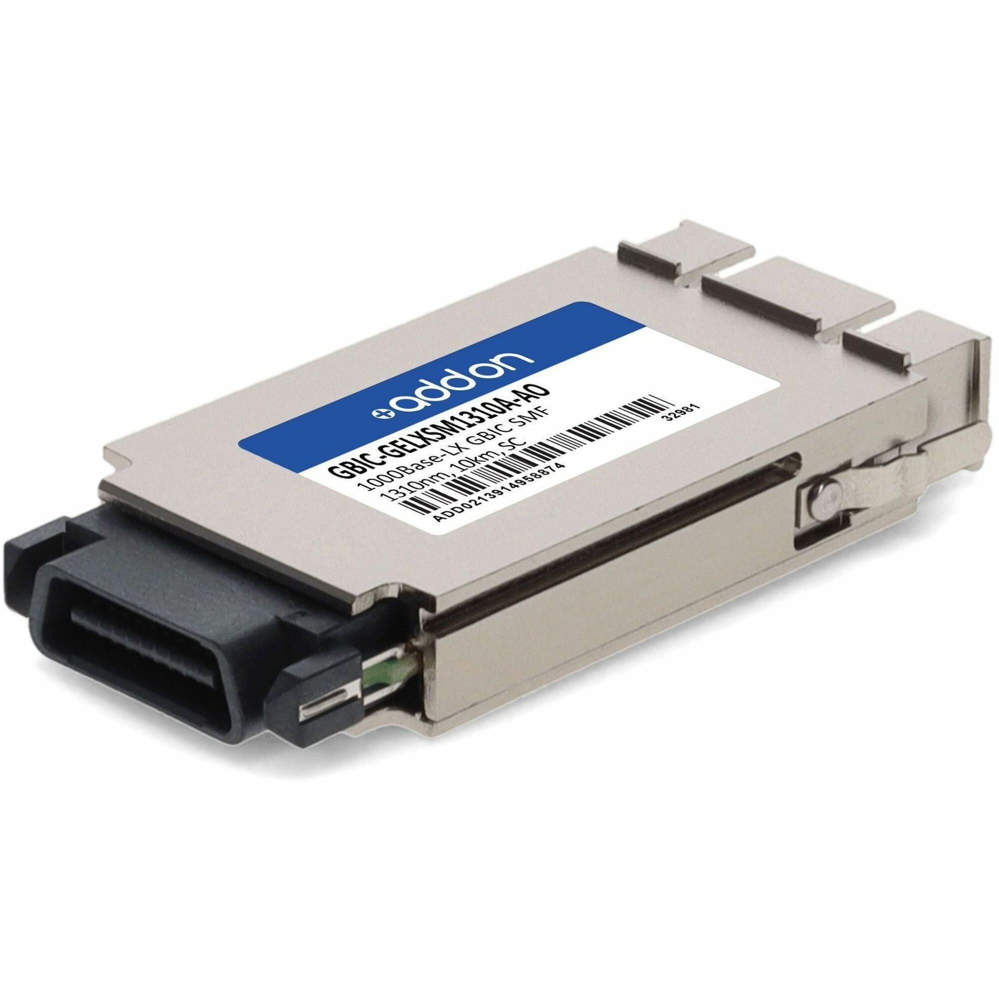 AddOn HP&reg; GBIC-GELXSM1310A Compatible TAA 1000Base-LX GBIC Transceiver (SMF, 1310nm, 10km, SC) - GBIC-GELXSM1310A-AO