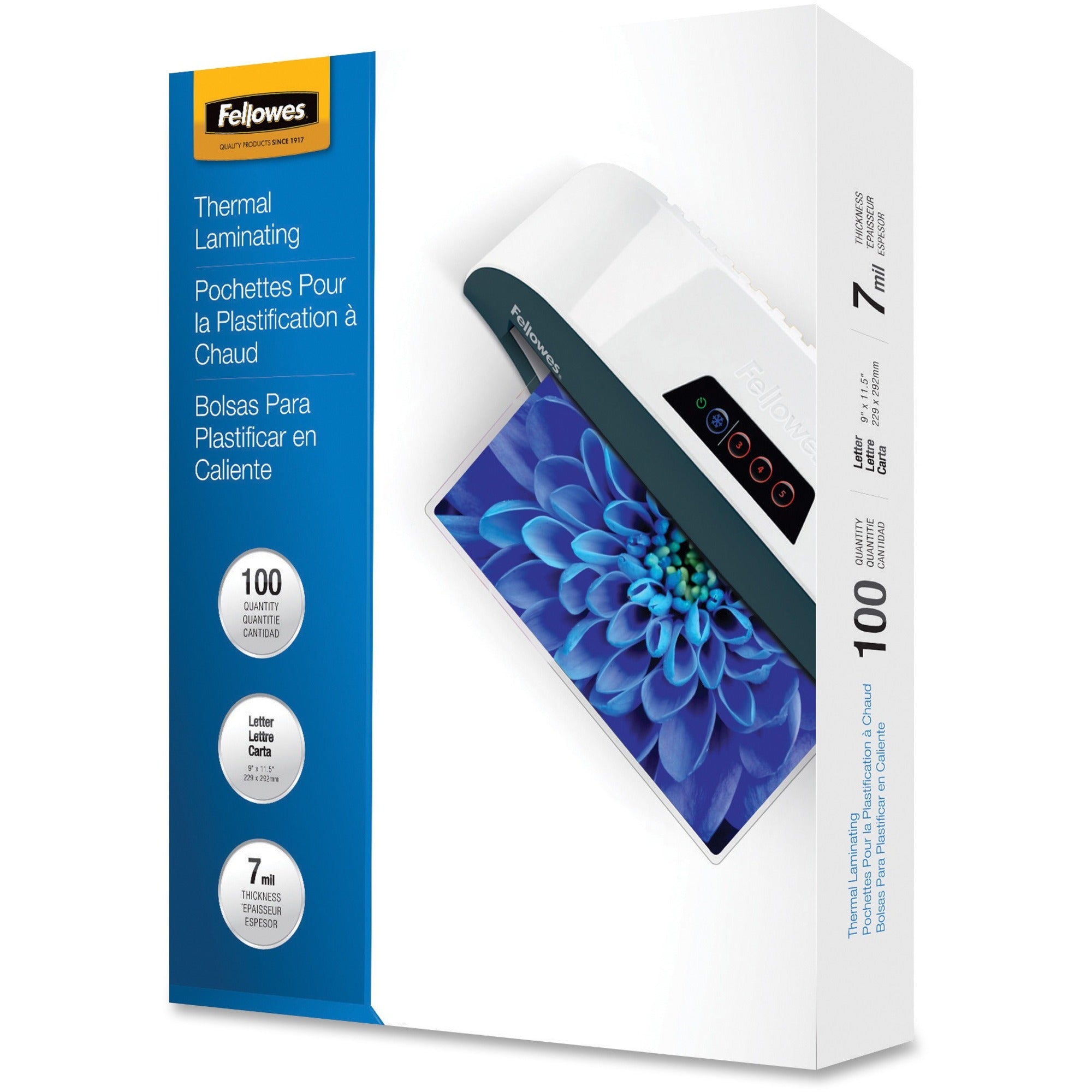 Fellowes Letter-Size Glossy Laminating Pouches - 52041