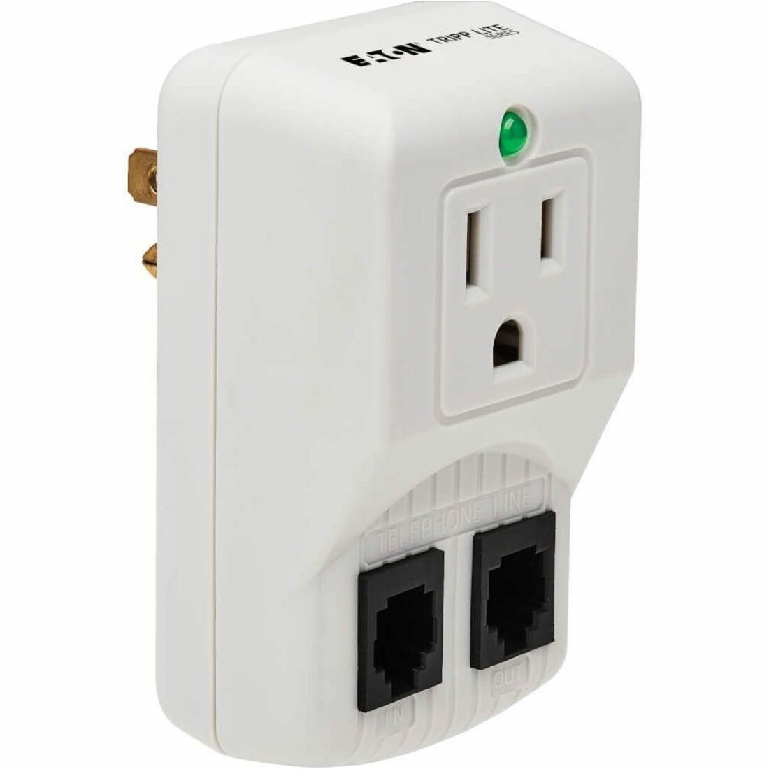Eaton Tripp Lite Series Protect It! 1-Outlet Portable Surge Protector, Direct Plug-In, 750 Joules, Tel/Modem Protection - TRAVELCUBE