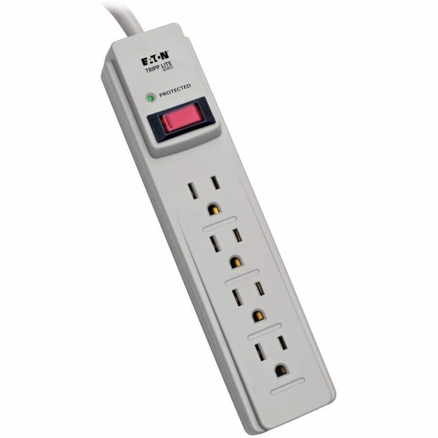 Eaton Tripp Lite Series Protect It! 4-Outlet Home Computer Surge Protector Strip, 4 ft. (1.22 m) Cord, 450 Joules - TLP404