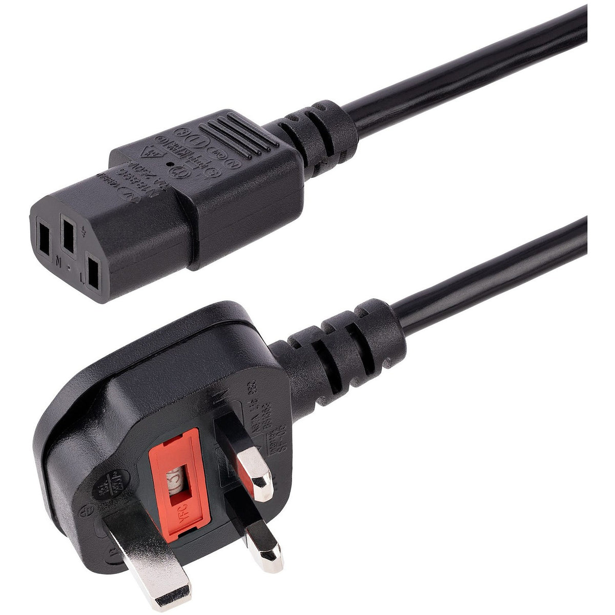 StarTech.com 6 ft Standard UK Computer Power Cord - Power cable - IEC 320 EN 60320 C13 (F) - BS 1363 (M) - PXT101UK