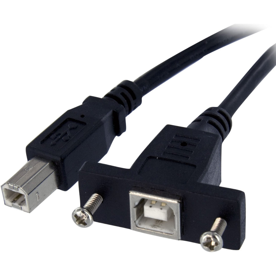 StarTech.com 1 ft Panel Mount USB Cable B to B - F/M - USBPNLBFBM1