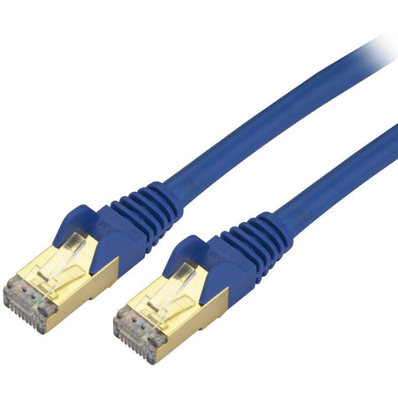 StarTech.com 10ft CAT6a Ethernet Cable - 10 Gigabit Category 6a Shielded Snagless 100W PoE Patch Cord - 10GbE Blue UL Certified Wiring/TIA - C6ASPAT10BL