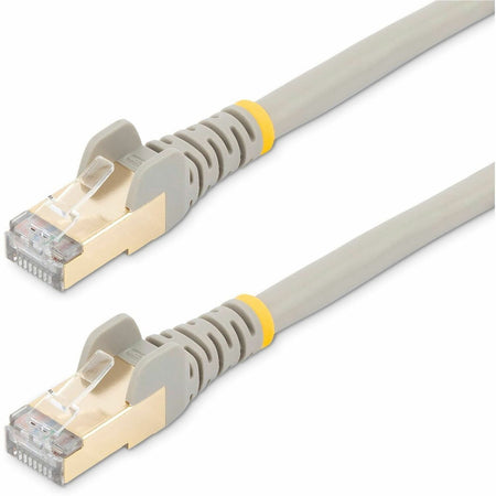 StarTech.com 10ft CAT6a Ethernet Cable - 10 Gigabit Category 6a Shielded Snagless 100W PoE Patch Cord - 10GbE Gray UL Certified Wiring/TIA - C6ASPAT10GR
