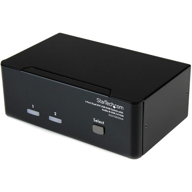 StarTech.com 2 Port Dual DVI USB KVM Switch w/ Audio & USB Hub - SV231DD2DUA