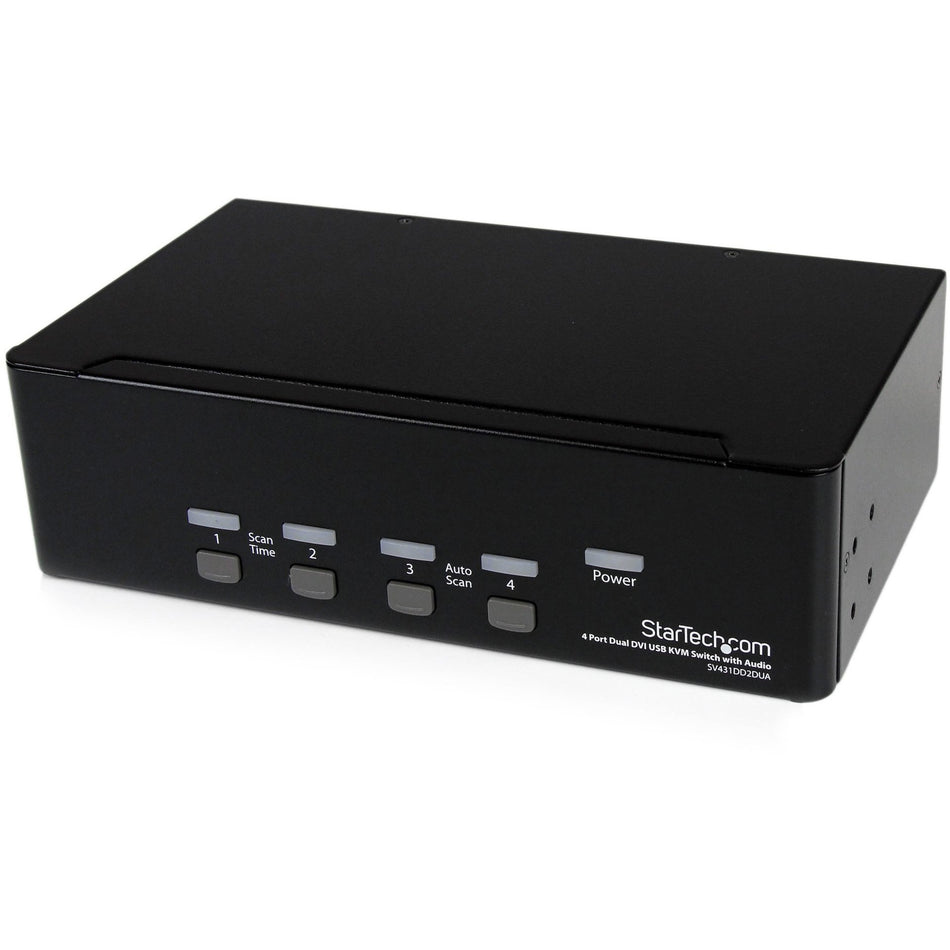 StarTech.com 4 Port Dual DVI USB KVM Switch w/ Audio & USB Hub - SV431DD2DUA