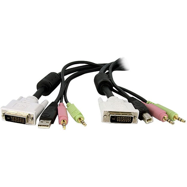 StarTech.com 15 ft 4-in-1 USB DVI KVM Switch Cable with Audio - DVID4N1USB15