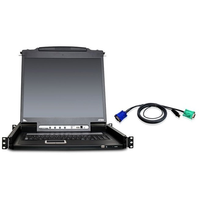 Aten CL5708MUKIT 17" Rackmount LCD with KVM Switch-TAA Compliant - CL5708MUKIT