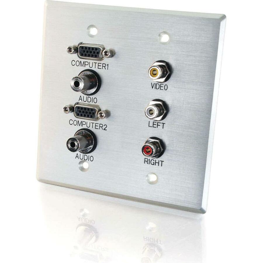 C2G 7 Sockets Audio/Video Faceplate - 40508