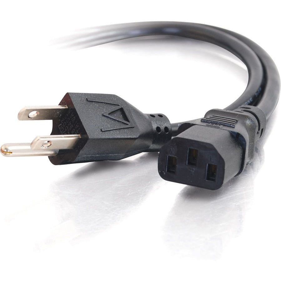 C2G 12ft Power Cord - 18 AWG - NEMA 5-15P to IEC320C13 - 53406