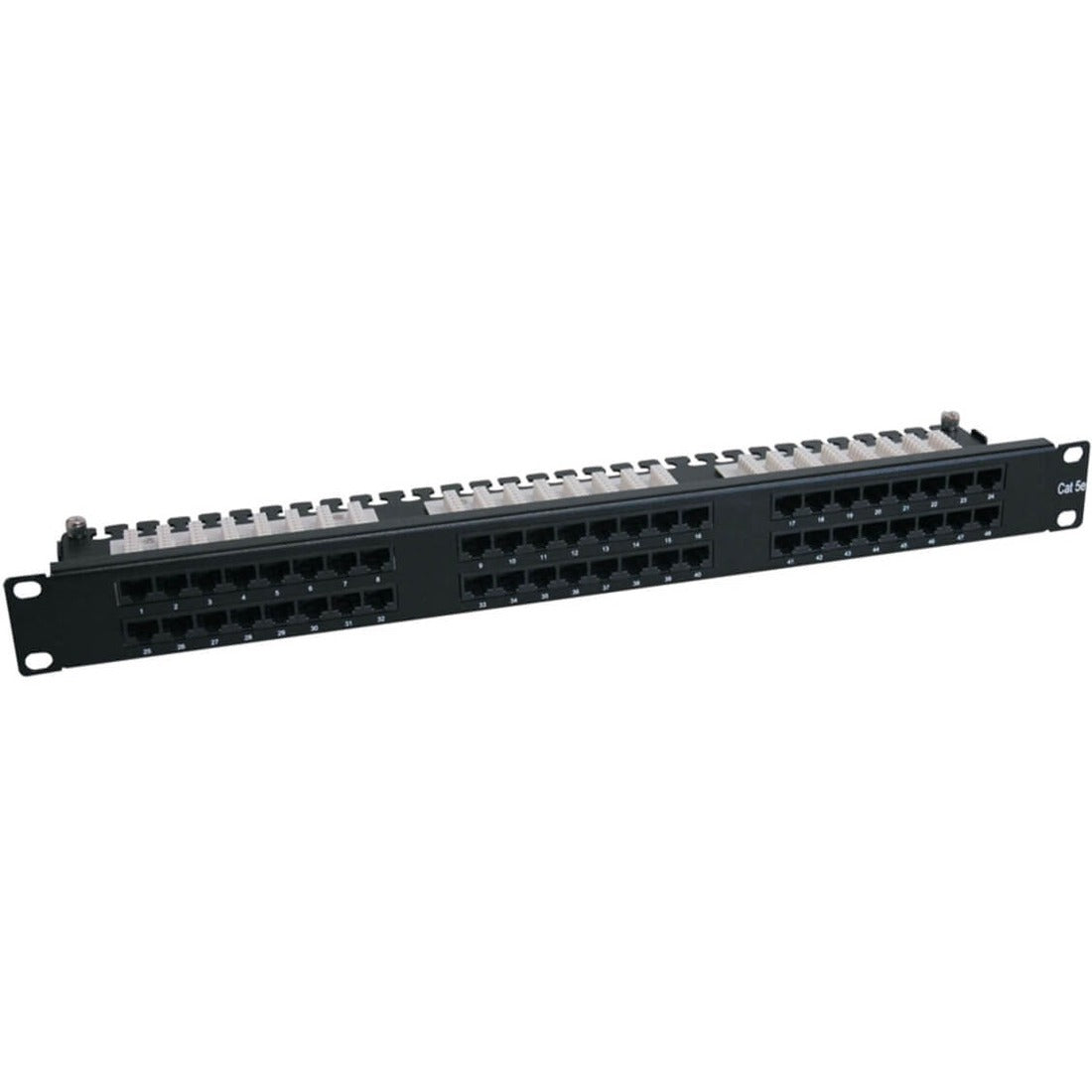 Eaton Tripp Lite Series 48-Port 1U Rack-Mount Cat6/Cat5 High Density 110 Patch Panel, 568B, RJ45 Ethernet, TAA - N252-048-1U