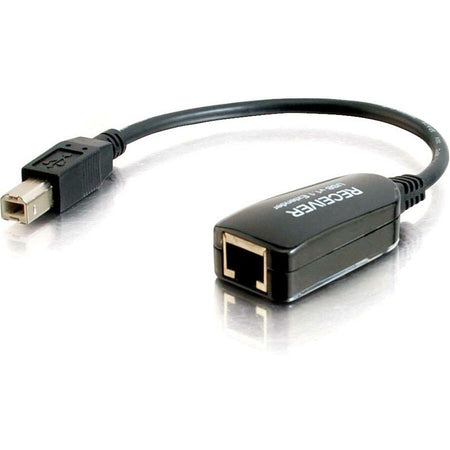 C2G 1-Port USB Extender - USB 1.1 Over Cat5 SuperBooster Dongle Extender - RJ45 to USB B Receiver - 29353