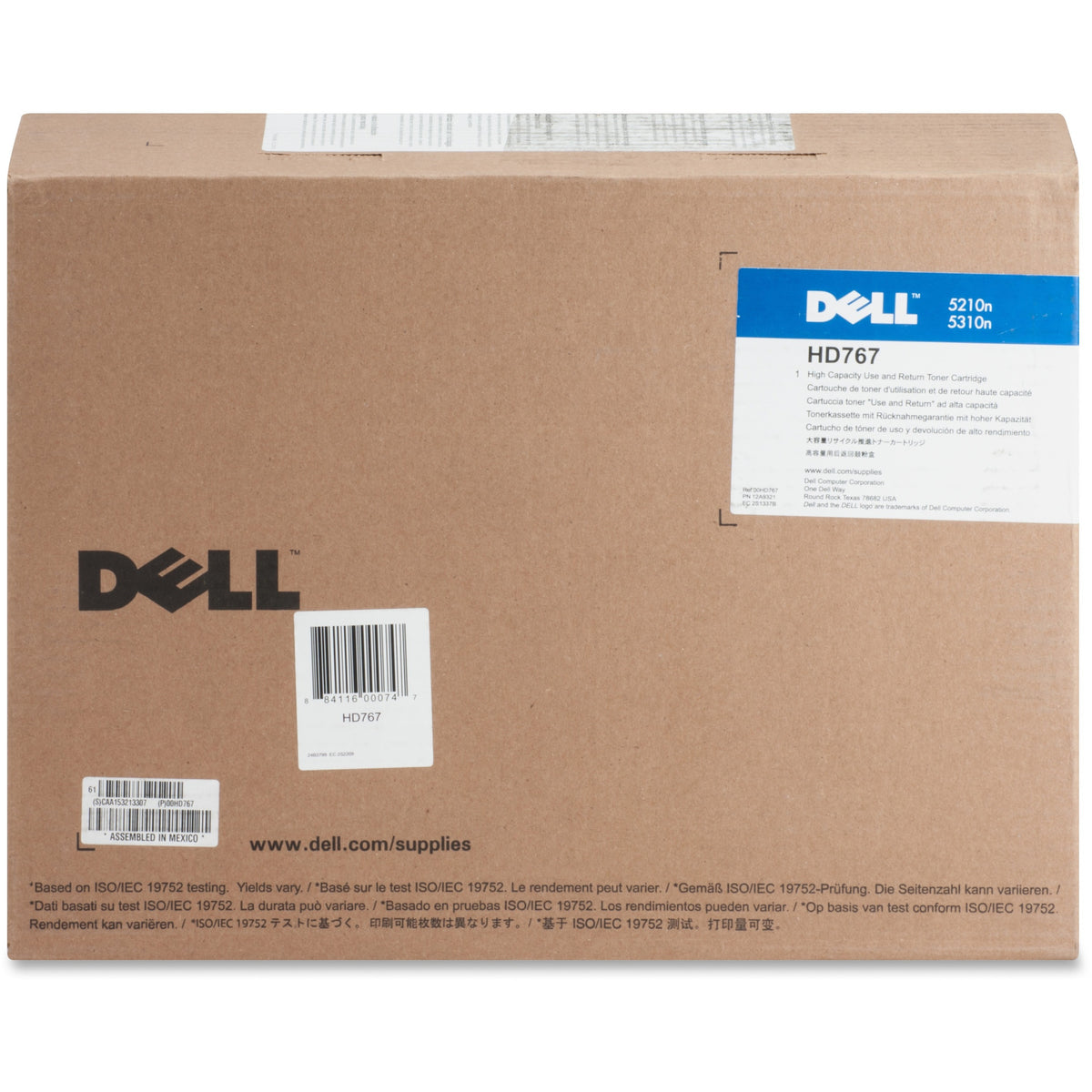 Dell Original High Yield Laser Toner Cartridge - Black - 1 Each - HD767