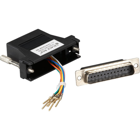 Black Box Modular Adapter Kit - DB15M to RJ45F with Thumbscrews Black - FA4525M-BK