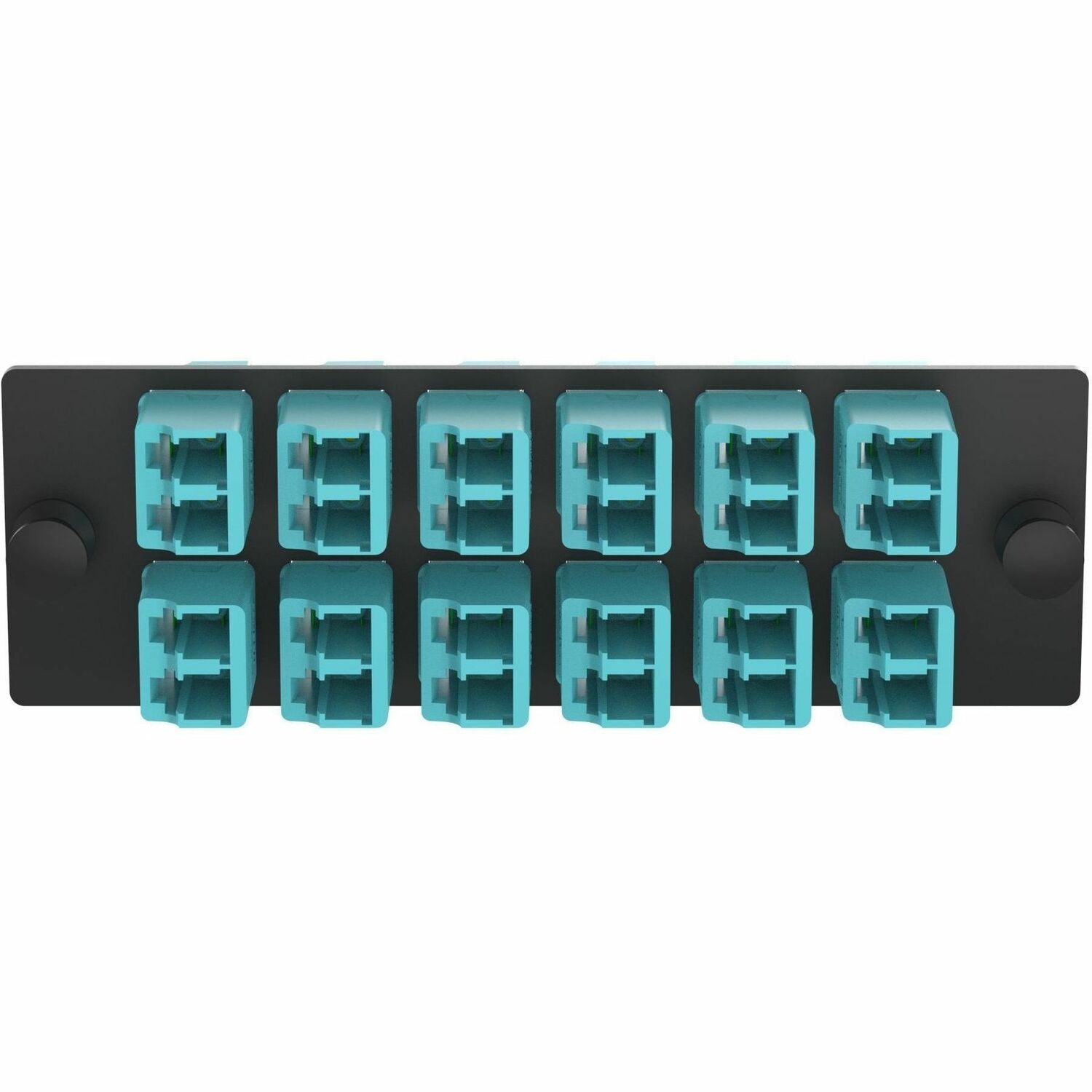 Panduit Opticom Fiber Adapter Panel, OM4, 12 LC Duplex, Aqua - FAP12WAQDLCZ
