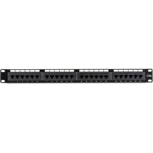 Black Box CAT5e Patch Panel, Punchdown - 1U, Unshielded, 24-Port - JPM5E24A