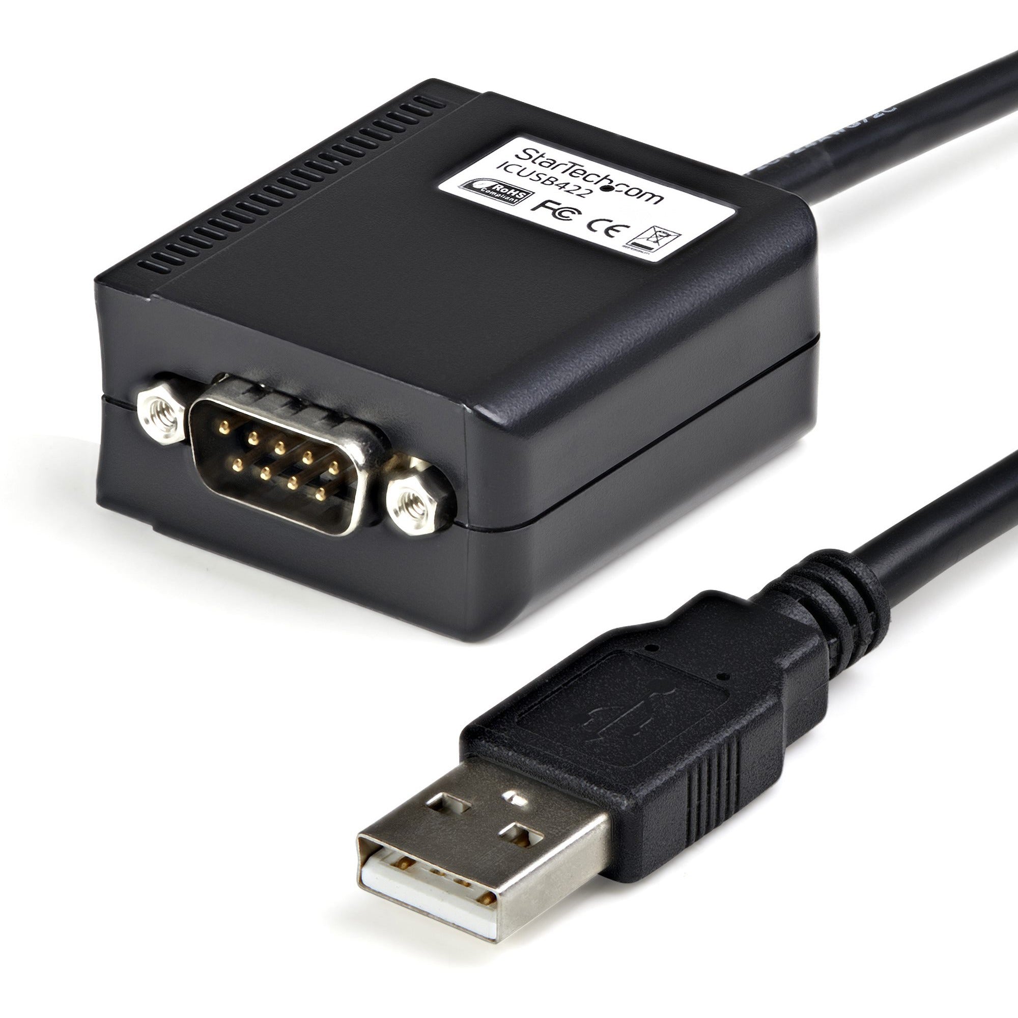 StarTech.com 6ft (1.8m) 1-Port Professional RS422/485 USB Serial Cable Adapter with COM Retention, USB to RS422 Adapter - TAA - ICUSB422