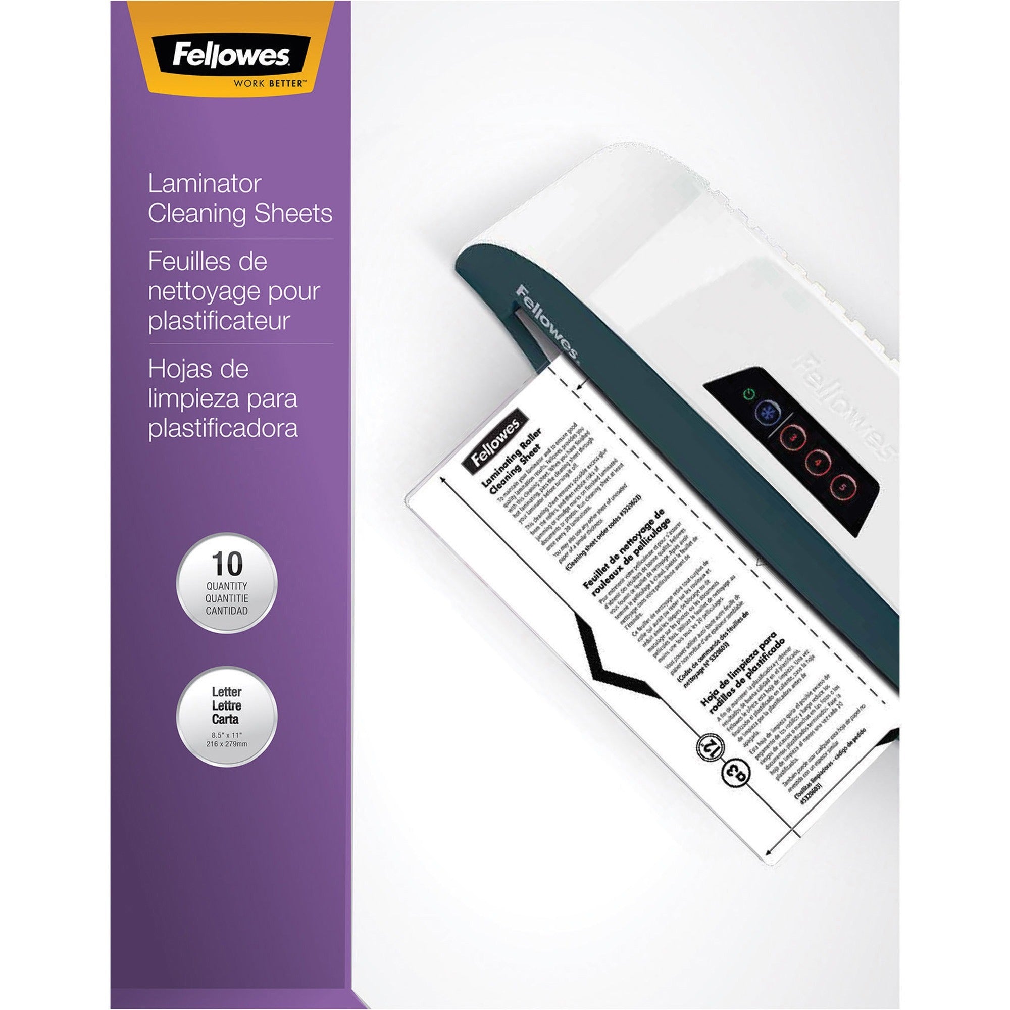 Fellowes Laminator Cleaning Sheets 10pk - 5320603