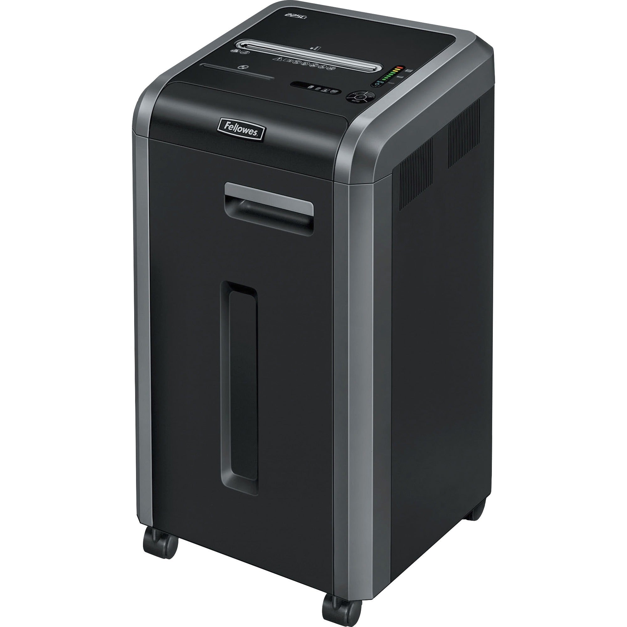 Fellowes&reg; 225Ci Paper Shredder | 100% Jam Proof, 22-Sheet, Cross-Cut Security, Commercial Grade | 3825001 Model, Black - 3825001