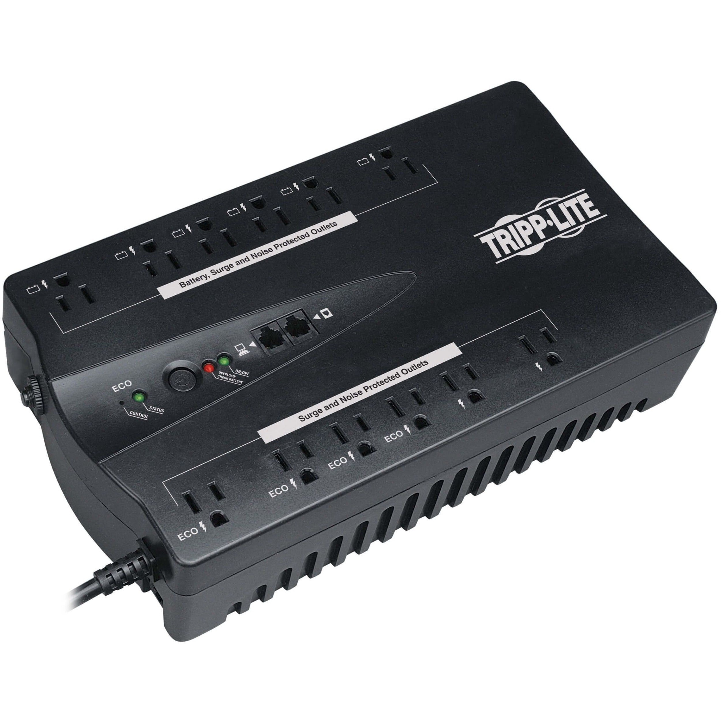 Tripp Lite by Eaton UPS TAA-Compliant ECO Series 120V 750VA 450W Energy-Saving Standby UPS with USB port and 12 Outlets - ECO750UPSTAA