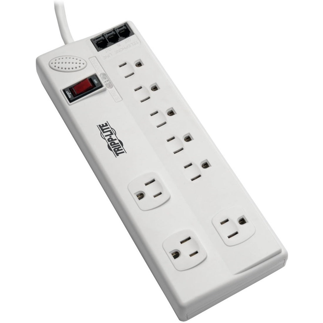 Tripp Lite by Eaton Protect It! 8-Outlet Computer Surge Protector 8 ft. (2.43 m) Cord 3150 Joules Tel/Modem/Fax Protection TAA - TLP808TELTAA