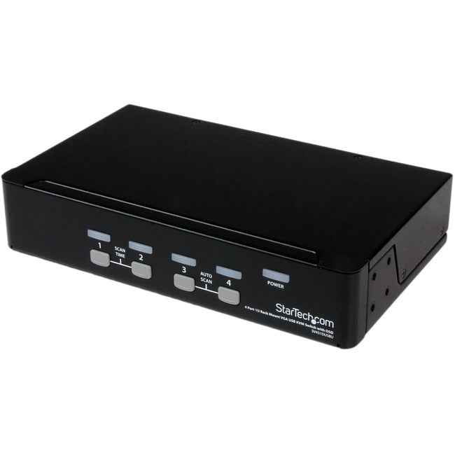 StarTech.com 4 Port 1U Rackmount USB KVM Switch with OSD - SV431DUSBU