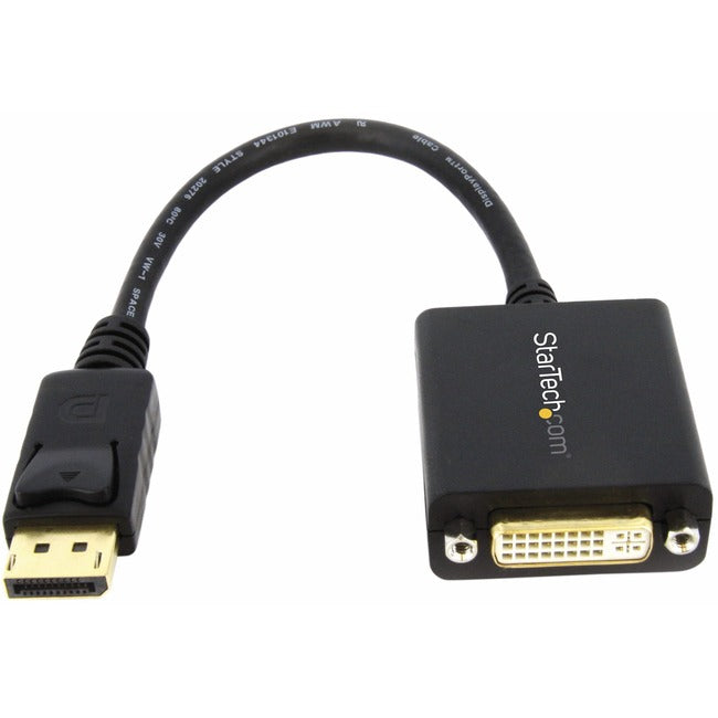 StarTech.com DisplayPort to DVI Adapter, DisplayPort to DVI-D Adapter/Video Converter 1080p, DP 1.2 to DVI Monitor, Latching DP Connector - DP2DVI2