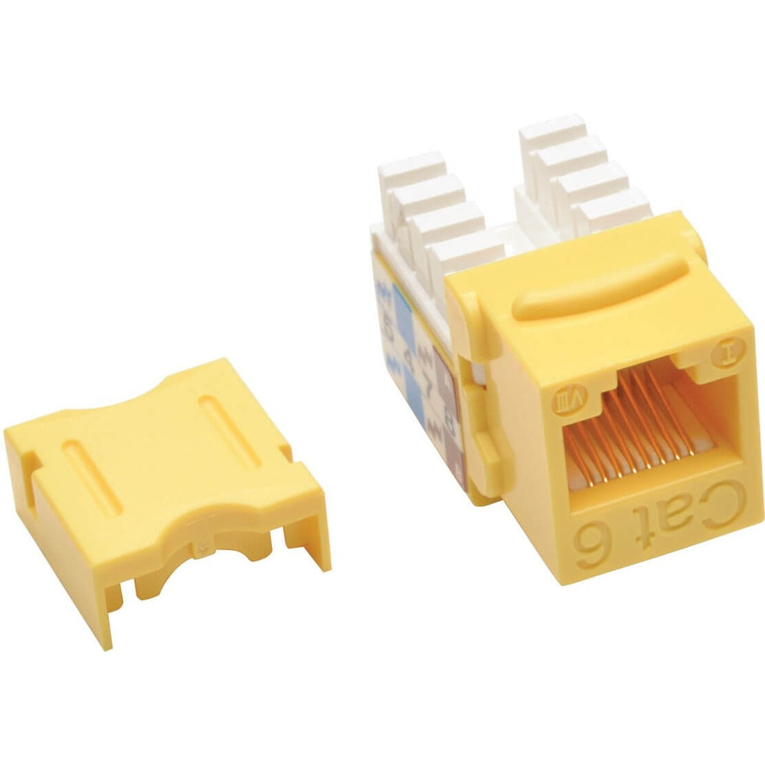 Tripp Lite by Eaton Cat6/Cat5e 110 Style Punch Down Keystone Jack - Yellow, TAA - N238-001-YW