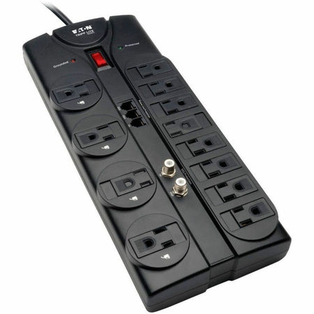 Tripp Lite by Eaton Protect It! 12-Outlet Surge Protector 8 ft. (2.43 m) Cord 2880 Joules Tel/Modem/Coaxial Protection - TLP1208TELTV