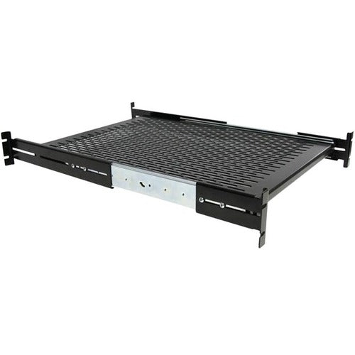 StarTech.com 2U 20 to 30in Adjustable Mounting Depth Vented Sliding Rack Mount Shelf - 50lbs / 22.7kg - 24in Deep - UNISLDSHF19