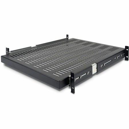 StarTech.com 2U 20 to 30in Adjustable Mounting Depth Vented Sliding Rack Mount Shelf - 50lbs / 22.7kg - 24in Deep - UNISLDSHF19