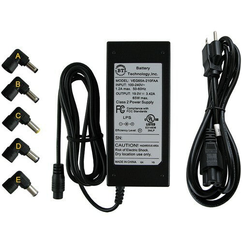 BTI AC-U65W-5X AC ADAPTER 19V 65W 04G2660031T2, A00020, NX061/NP, 200-XX027-11-1, CF745, P975F, 200-XX047-11-1, K000042840, A000007020, NX061 SATELLITE T210, T215D, T215D-S1140, T215D-S1140RD, T215D-S1150, T215D-S1150RD, T215D-S1150WH, T215D-S1160RD, T215D-S1160WH, T230, T230-12Q, T235, T235D, T235D-S1340RD, T235D-S1345, T235D-S1345WH, T235D-S1360RD, T235D-S9310D, T235-S1350RD, T235-S1352, T235-S1370RD - AC-U65W-5X