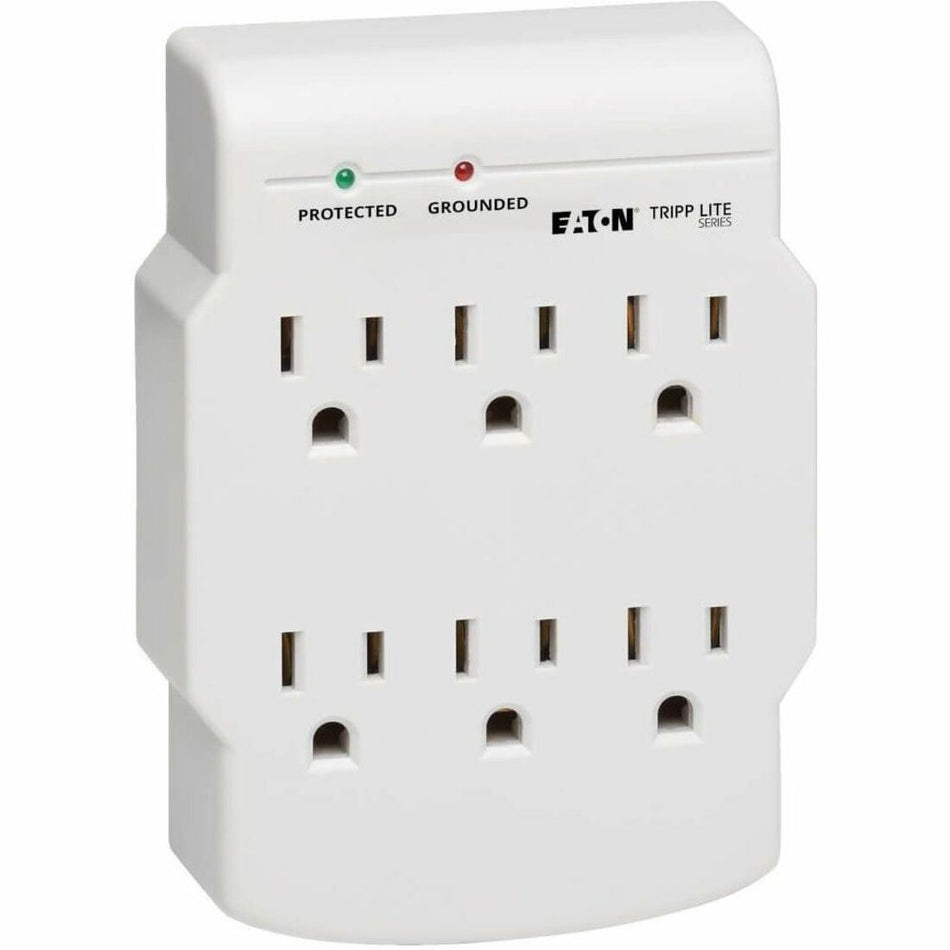 Eaton Tripp Lite Series Protect It! 6-Outlet Low-Profile Surge Protector, Direct Plug-In, 750 Joules, Diagnostic LED - SK6-0/SPIKEBLOK