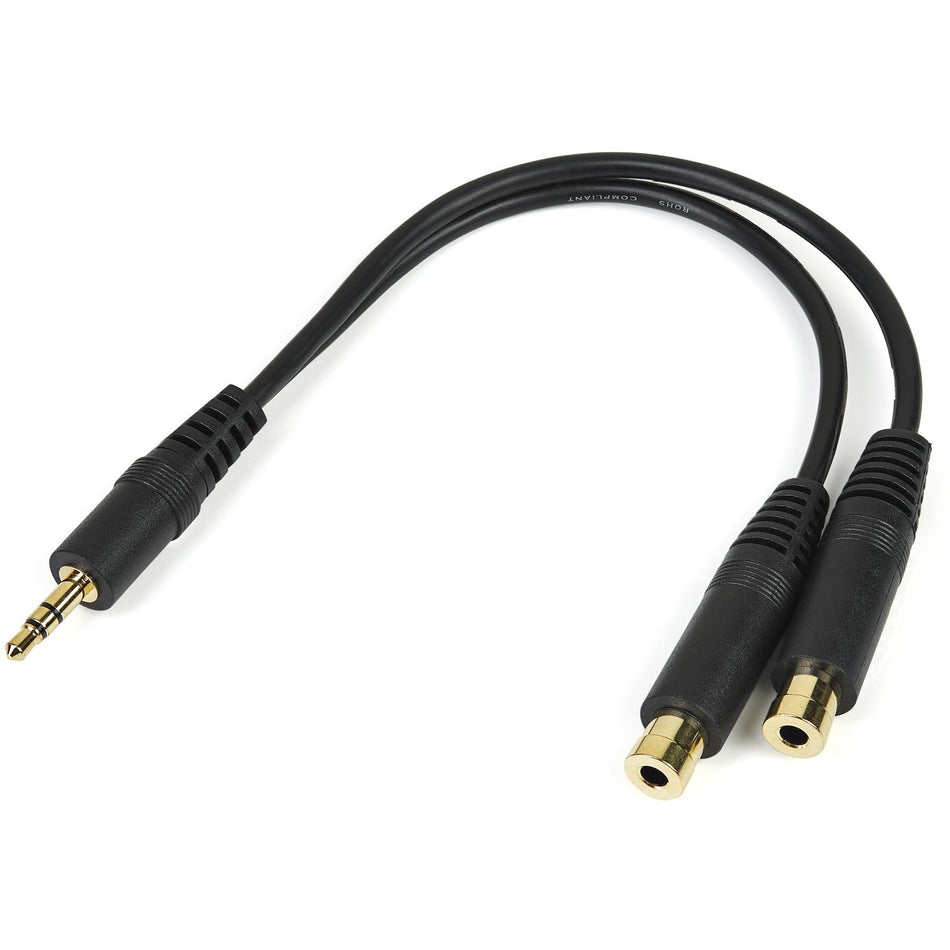 StarTech.com Stereo Splitter Cable - Phono Stereo 3.5mm (M) - Phono 2x Stereo (F) - 6in - MUY1MFF