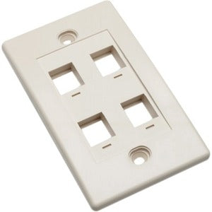 Intellinet Network Solutions 4 Outlet Wall Plate, Ivory - 162951