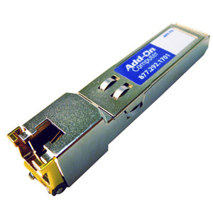 AddOn HP J8177C Compatible TAA Compliant 10/100/1000Base-TX SFP Transceiver (Copper, 100m, RJ-45) - J8177C-AOT