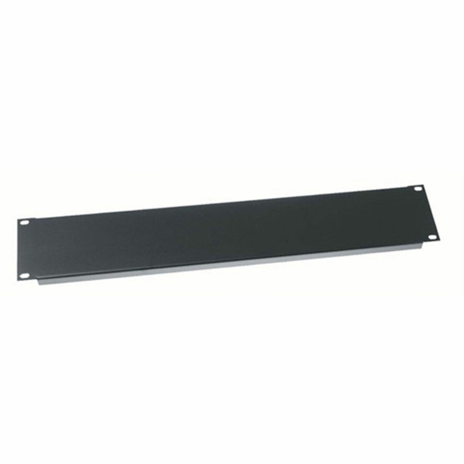 Middle Atlantic 2RU Blank Rack Panel - Steel and Flanged Blank Panel - Flat Black Powder Coat - EB2