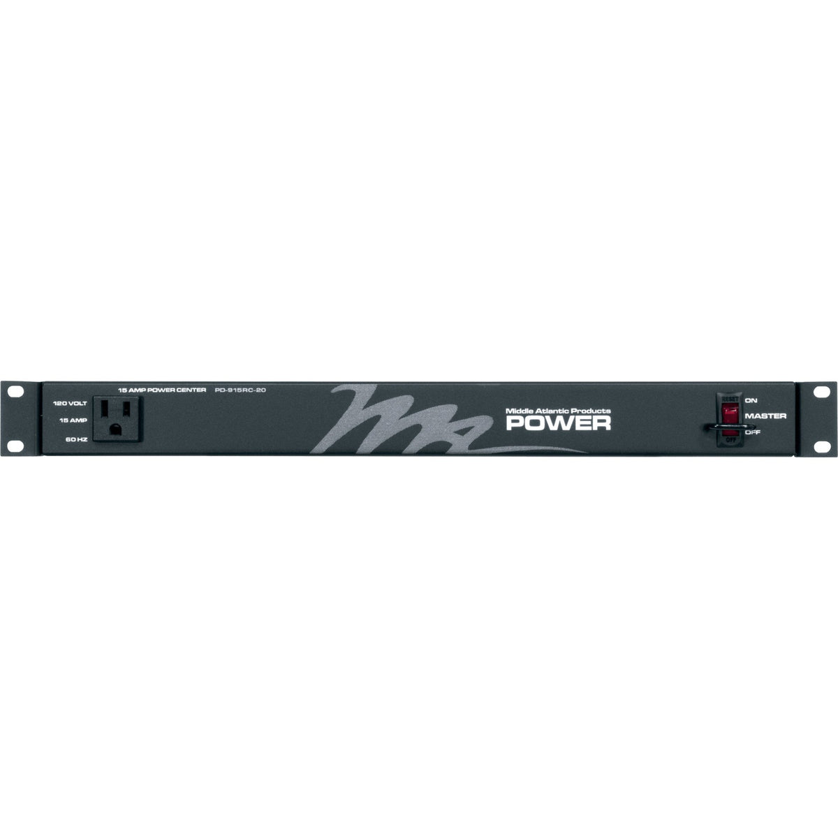 Middle Atlantic PD Series Slim High-Density 15 Amp Vertical Power Strip - 20ft Power Cord - PD915RC20